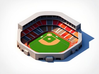 Aerial View of a Baseball Stadium - Top Down Perspective