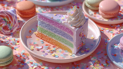 slice of cake, rich brown and gray tones, smooth texture, inviting appearance,