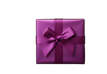 Chic purple gift box tied with elegant satin ribbon