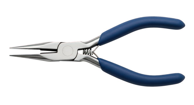 Needle-nose pliers isolated on transparent background