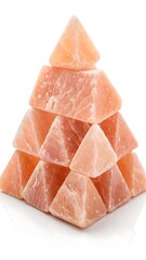 Himalayan salt pyramid. spa concept. healthy lifestyle. 