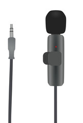 Lavalier small microphone. vector illustration	
