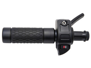 Motorcycle handlebar grip isolated on transparent background, a control component