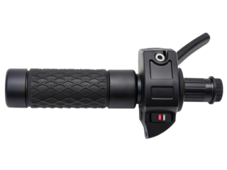 Motorcycle handlebar grip isolated on transparent background, a control component