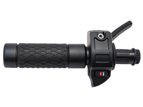 Motorcycle handlebar grip isolated on transparent background, a control component