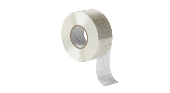 Roll of white duct tape isolated on transparent background