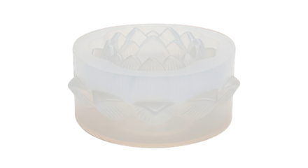 Translucent silicone mold for making decorative candles isolated on transparent background