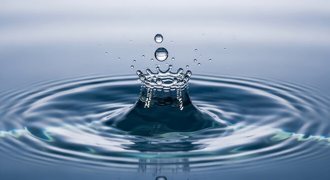 Stunning Macro Photography of Water Droplet Impact and Ripples