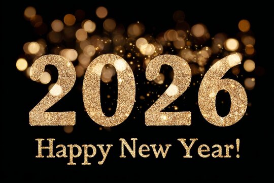 New Year 2026: An elegant illustration that encapsulates the spirit of the upcoming year, conveying wishes for a happy new year, it is a timeless piece to welcome a new chapter. 