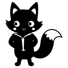 charming little fox with big eyes and fluffy tail  (1).svg