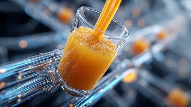 Futuristic smart orange with embedded digital interface, fruit technology concept, AI sensor illustration, modern citrus innovation design blending agriculture with high-tech digital elements - Powered by Adobe