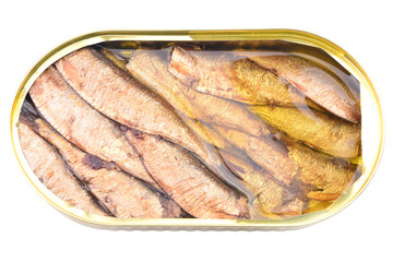 Sprats on white background isolated