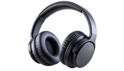 Over-Ear Wireless Headphones Isolated on Transparent Background