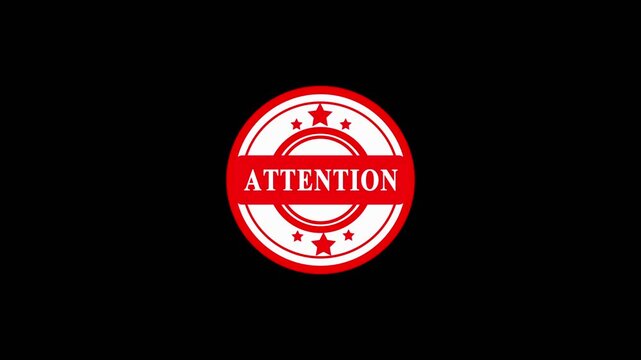 Large bold attention lettering radiates urgency warning high alert and draws strong focus demanding immediate reaction and critical awareness.