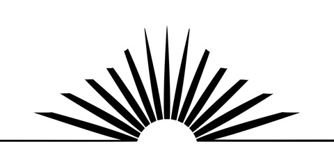 Eclipse Sun: Minimalist Artwork | Clean, isolated vector art for creative projects.