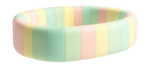 Pastel-striped lightweight foam crib bumper for a bright and cheerful nursery.
