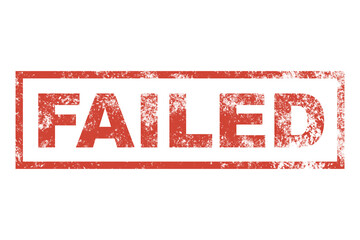 Failed stamp sign, vintage failed seal sign illustration in PNG isolated on transparent background