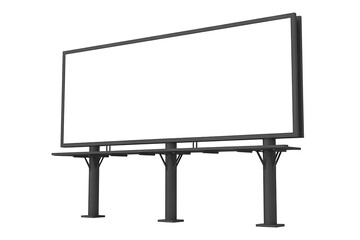Obraz premium Large blank billboard sign for advertising isolated on white background