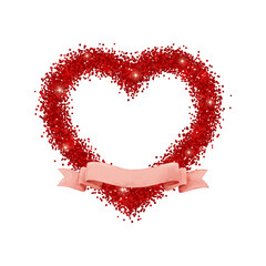 red heart on white background