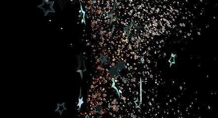Dynamic abstract background with stars and geometric shapes, suitable for various design projects...