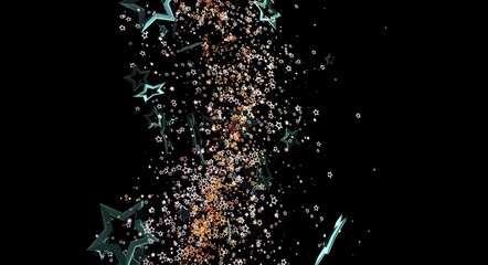 Abstract and elegant background with colorful star shapes on a dark background. Perfect for modern designs and creative conc