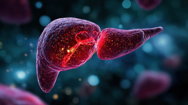 Digital image showing a woman s red pancreas with conditions like pancreatitis cholecystitis and cholelithiasis