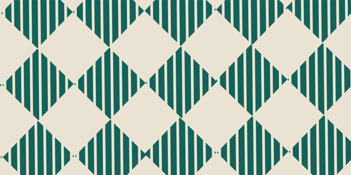 Seamless vector pattern with dark green gingham plaid texture, vintage country textile design, classic woven check background, decorative geometric retro style, rustic picnic or wrapping theme