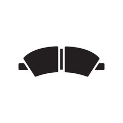 brake pads black line icon. Vector isolated element © Backwoodsdesign