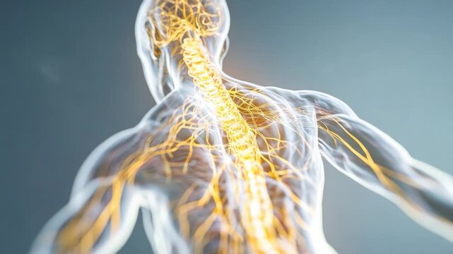 A person with an illuminated back and neck, likely from some kind of spiritual or mystical experience