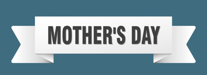 mother's day ribbon isolated on transparent background. mother's day ribbon