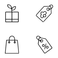 Premium E-commerce and Shopping Line Icons Set - Modern Outline Vectors for Online Stores, Mobile Apps & Web Design