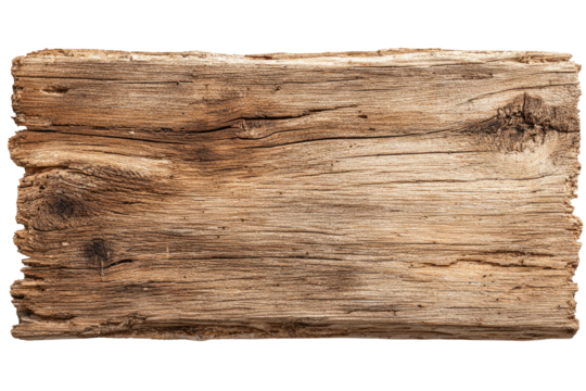 Weathered, light brown wooden plank.  Rough texture, horizontal grain