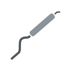 muffler black line icon. Vector isolated element