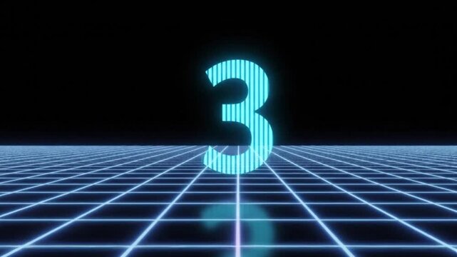 Immersive 4K Countdown Dynamic Five Second Timer