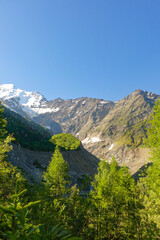 Mountain Views on a Summer Day in the French Alps 