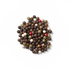 A colorful assortment of peppercorns for seasoning and culinary spice blends