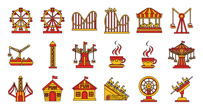 Exciting amusement park rides and attractions bring joy and thrilling adventure, fun fair!