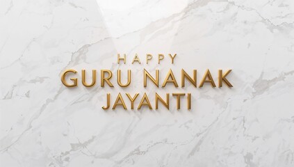 Guru Nanak Jayanti Marble Luxury Card