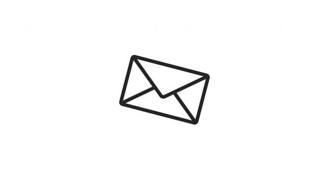Email letter envelope popup icon animated video design