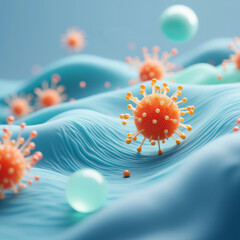 Abstract Virus on Textured Membrane