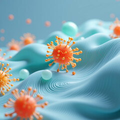 Abstract Virus on Textured Membrane