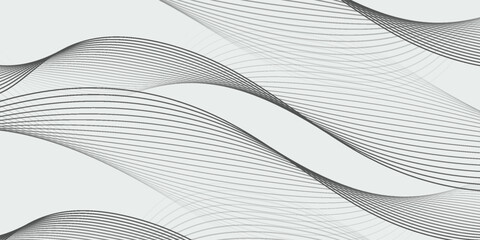 Abstract vector background with black wavy lines