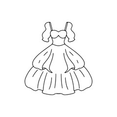 Elegant Dress Illustration Fashionable attire vector graphic perfect for design projects and creative applications