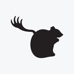 silhouette animal vector design template 