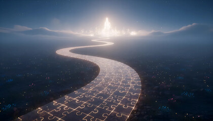 Puzzle Path to Enlightenment | Life&rsquo;s Journey & Guided Destiny | Spiritual Quest & Illuminated Future

