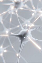 Abstract Neuron Network - Illuminated Synapses and Neural Connections, Soft Focus.