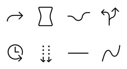 Arrow symbol collection: diverse sign icons on gradient background