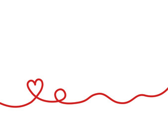 ハートの形の赤いリボン　バレンタイン,母の日,父の日,記念日,誕生日