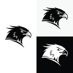 Obraz premium eagle head vector icon illustration