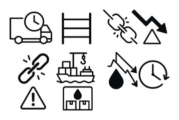 Supply chain challenges: delays, shortages, and risks illustrated